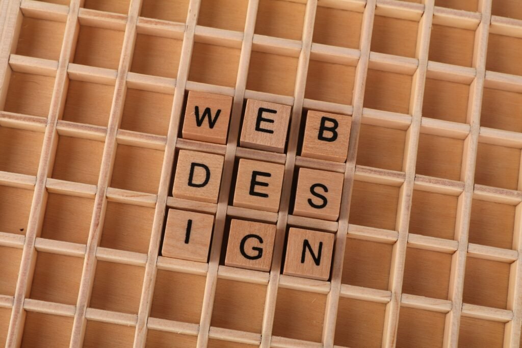 Web design concepts on a grid background